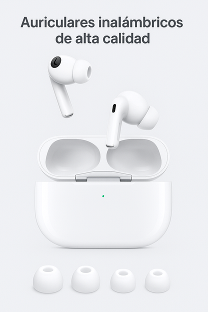 Audífonos Inalámbricos Estilo AirPods Pro – Alta Fidelidad & Estuche de Carga